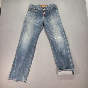 Edwin Jeans Mens Selvedge Baggy Loose Distressed Relaxed Light Wash Fits 28x30